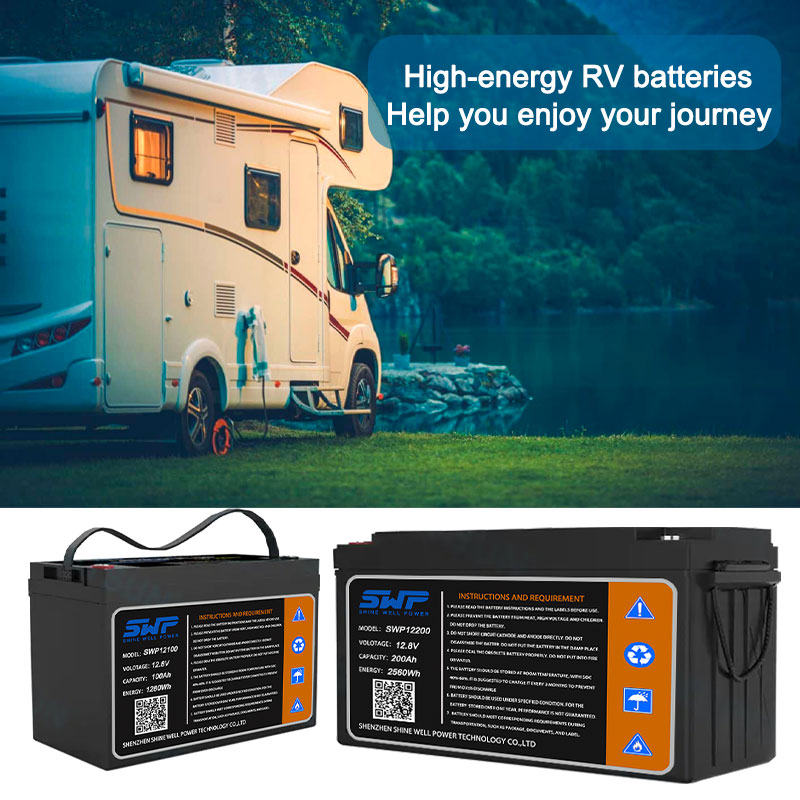 12.8V50Ah Efficient 50Ah RV Battery with Low Self-discharge Long-lasting Power