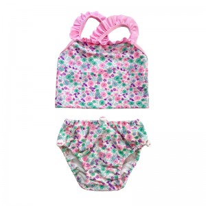 Floral Ruffle Cross πτυχίο δύο τεμαχίων