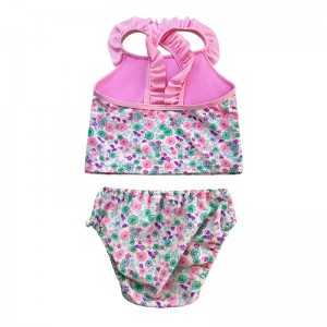 Floral Ruffle Cross πτυχίο δύο τεμαχίων