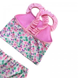 Floral Ruffle Cross πτυχίο δύο τεμαχίων