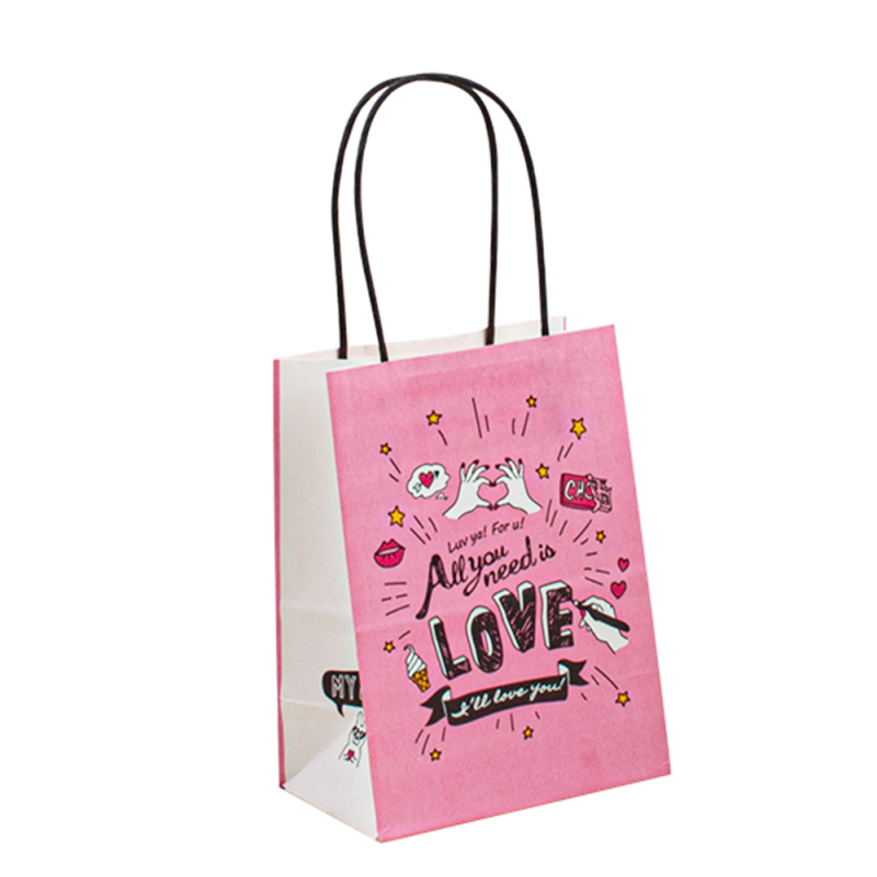 Χονδρική χαρτοπετσέτα Kraft Μαύρη τσάντα για αγορές δώρων με λογότυπο για την τσάντα συσκευασίας ρούχων