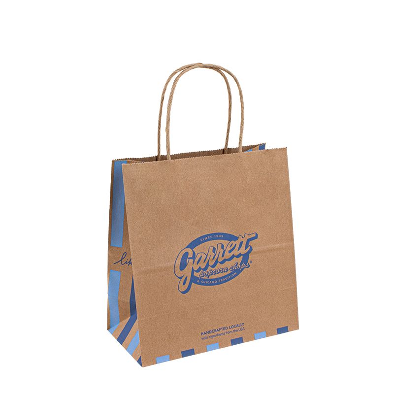Τυπωμένο έθιμο για να πάει χάρτινη σακούλα, πάρτε τη λαβή τσάντα, την τσάντα Kraft Food Takeaway