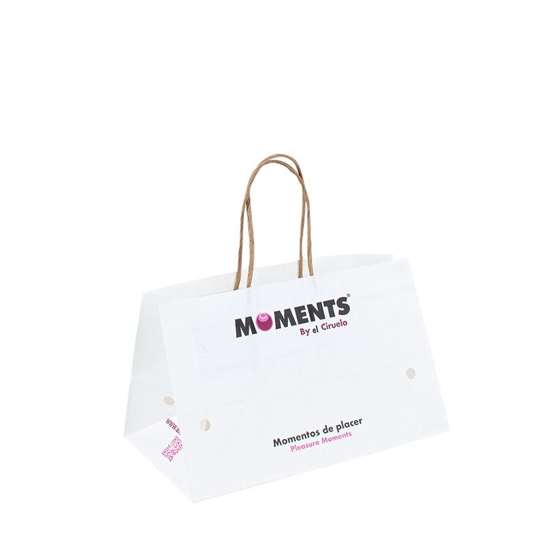 Τσάντα λευκού χαρτιού με τσάντα Kraft με λογότυπο Candy Custom Paper Craft Bags με λογότυπο