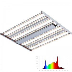 800W Spectrum ρυθμιζόμενο επιπλέον UV+FR Bars Πλήρες φάσμα Horticultural LED Grow Light