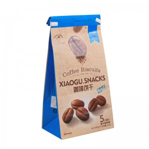 προσαρμοσμένο λογότυπο εκτύπωσης καφέ χαρτόνι τσάντες takeaway βιοτεχνία ψώνια τροφίμων συσκευασία χάρτινα τσάντα