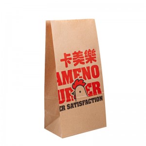 Αδιάβροχη τσάντες συσκευασίας χαρτιού Kraft για γρήγορη φαγητό/αρτοποιείο