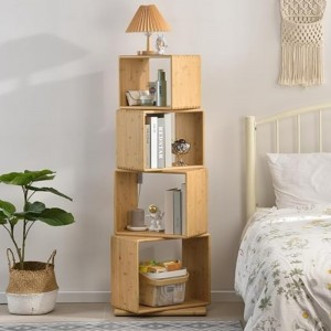 Bamboo Desk Bookshelf Storage Organizer Display Rack Rack Countertop πλατφόρμες Βιβλίου Βιβλίο Βιβλιοθήκη για το Home Office
