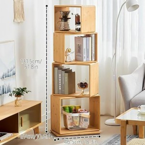 Bamboo Desk Bookshelf Storage Organizer Display Rack Rack Countertop πλατφόρμες Βιβλίου Βιβλίο Βιβλιοθήκη για το Home Office