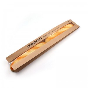 Premium ποιότητα τσάντα συσκευασίας χαρτιού Kraft με καθαρά παράθυρα προσαρμοσμένα