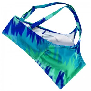 Τυρκουάζ τυπωμένο δύο τεμάχια με ευρείς ιμάντες