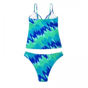 Teal Drawstring Δύο μαγιό