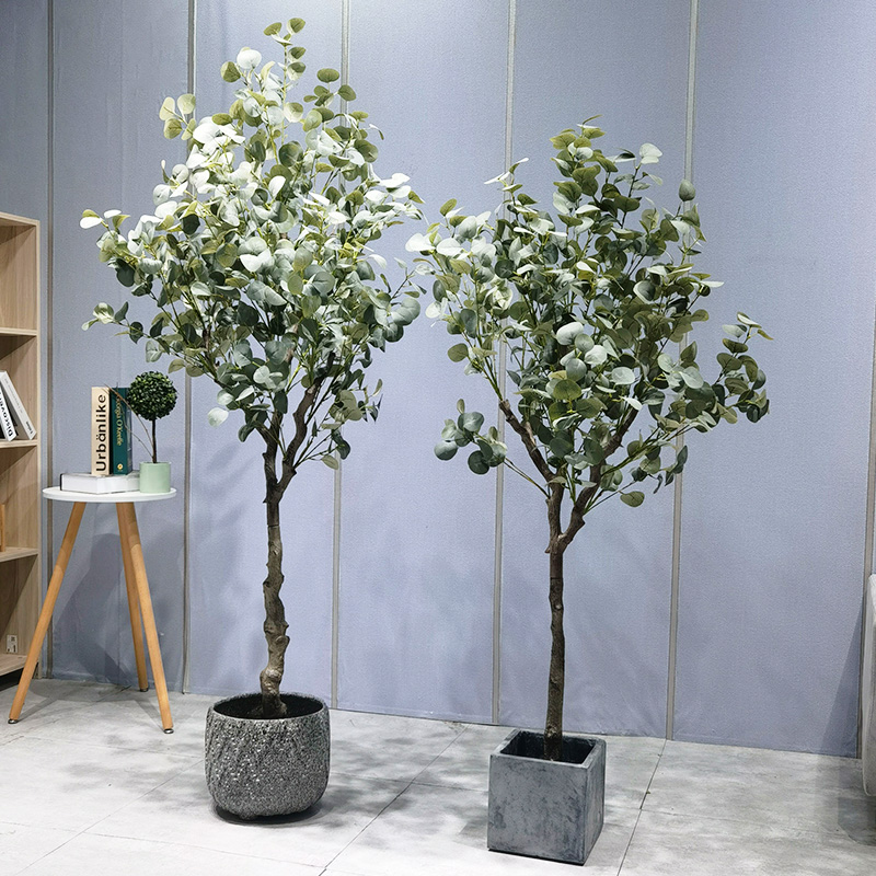Χονδρική χειροποίητα εργοστάσια κατασκευής τεχνητά δέντρα Τεχνητά φυτά Faux Tree Eucalyptus Tree για διακόσμηση στο σπίτι