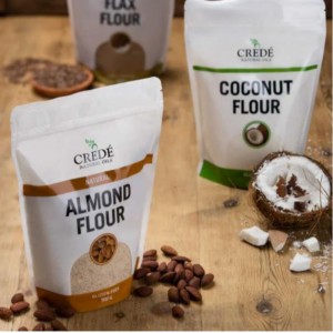 Προσαρμοσμένη έντυπη τσάντα συσκευασίας τροφίμων Ziplock Kraft Paper Stand Up Pouch με φερμουάρ και παράθυρο