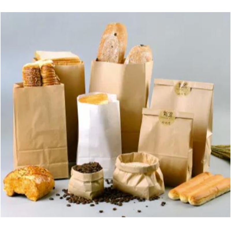 Προσαρμοσμένη υψηλής ποιότητας τροφίμων υψηλής ποιότητας προσαρμοσμένη μεταφορά χάρτινο τσάντα αλεύρι σακούλα σακούλα
