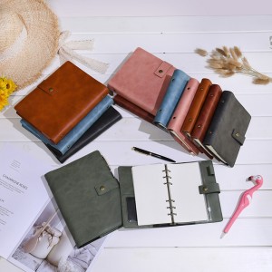 Δερμάτινο ημερολόγιο επαναπληροφορικό σημειωματάριο σπειροειδές περιοδικό Binder Portfolio- A5&A6