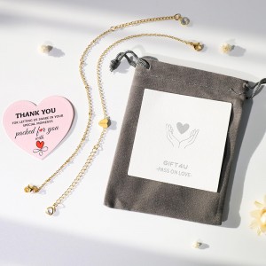 Βραχιόλι Hongde Golden Heart 18 καρατίων επιχρυσωμένο γράμμα Α-Z Αρχικές στοίβες βραχιολιών καρδιών βραχιολιών