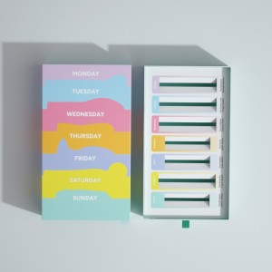 Ζωηρόχρωμο κουτί δώρου την εβδομάδα