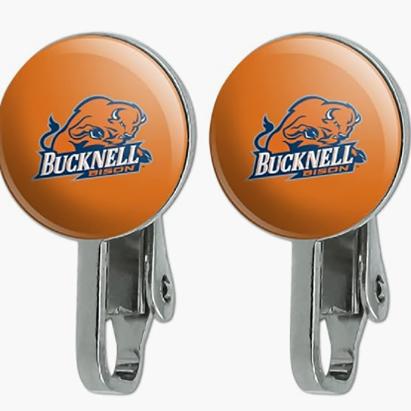 Επίσημο κλιπ Bucknell Bison-Σε σκουλαρίκια - ψηλά-Ποιοτικό κράμα μετάλλου, εποξικό-Επικαλυμμένο, όχι-Απαιτείται διάτρηση, κοσμήματα ημέρας παιχνιδιών για αποφοίτους & Ανεμιστήρες