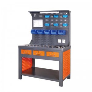 Πάγκος εργασίας με λωρίδα φωτισμού και πλάτη