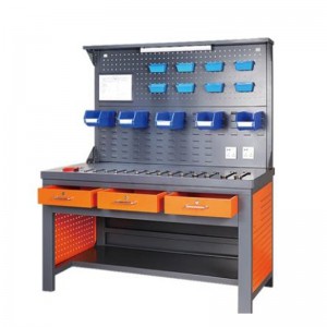 Πάγκος εργασίας με λωρίδα φωτισμού και πλάτη