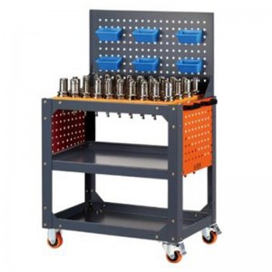 Gray Bossed Bench Vise Table Cart