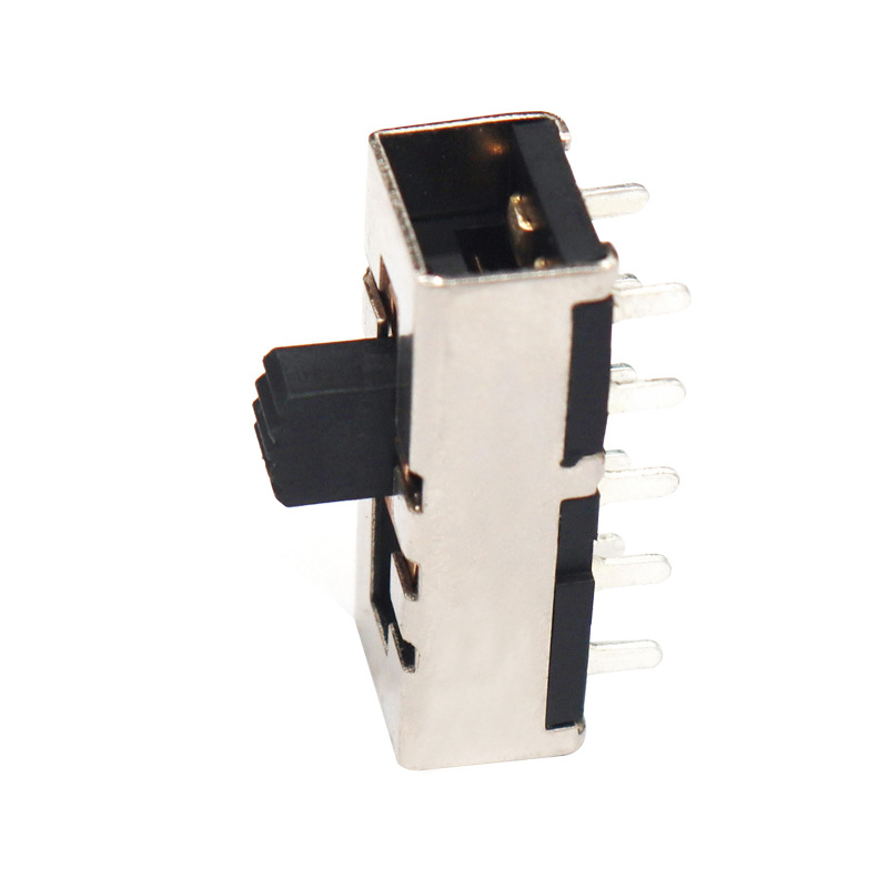 Slide Switch SS24H25 Χωρίς αυτιά, σύντομες καρφίτσες, κατακόρυφη έλξη, διακόπτης ήχου υψηλού ρεύματος, ηλεκτρονικός διακόπτης για οικιακές συσκευές