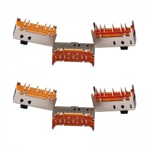 Διακόπτης ολίσθησης SS25D01 διπλό-σειρά 12-Διακόπτης συρόμενης ολίσθησης ηλεκτρονικού προϊόντος μικρο κάθετος διακόπτης διαφάνειας