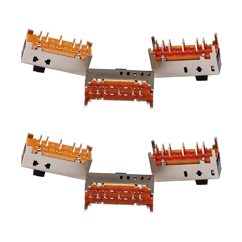 Διακόπτης ολίσθησης SS25D01 διπλό-σειρά 12-Διακόπτης συρόμενης ολίσθησης ηλεκτρονικού προϊόντος μικρο κάθετος διακόπτης διαφάνειας