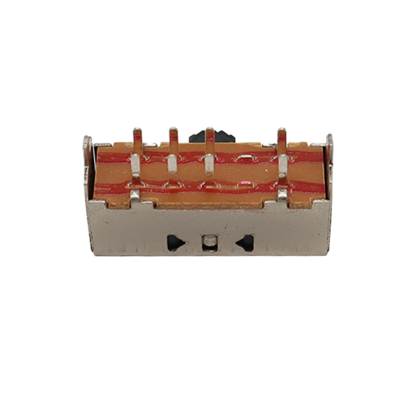 διακόπτης ολίσθησης SK23H01 Μικρές διπολικές τρεις-θέση δύο-Οκτώ-οριζόντια πλευρά-Τραβήξτε το διακόπτη διαφάνειας 2P3T