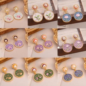 Μεταλλικό σετ floral κοσμήματα