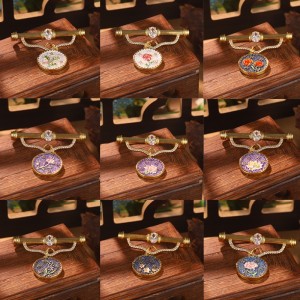 Μεταλλικό σετ floral κοσμήματα