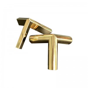 Zotye από ανοξείδωτο χάλυβα χρυσό ηλεκτρολυτικό τριγωνικό τρεις-Διακοσμητικό διακοσμητικό περίπτερο διαστάσεων