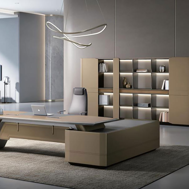 Μοντέλο DBT003 Luxury Executive Desk - Σύγχρονος Μινιμαλιστής Μάνατζερ\\\\\\Γραφείο γραφείου με φωτισμό, Premium σετ γραφείου και καρέκλας, εντυπωσ...