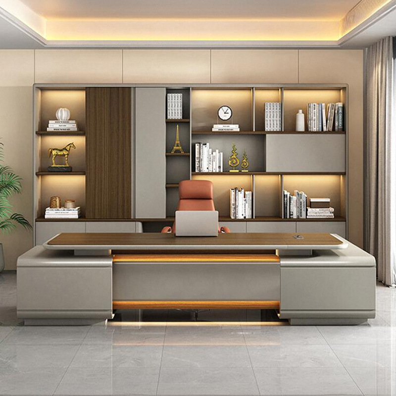 Μοντέλο DBT008 Executive Desk, Πρόεδρος/Chairman Office Desk, Premium Large Manager Desk με Σετ καρέκλας γραφείου για Manager\Γραφείο του